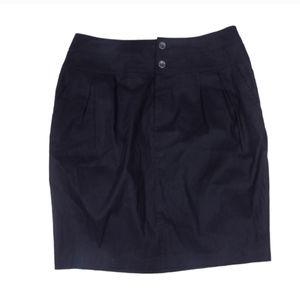 New Lafayette 148 New York Pencil Skirt Size 14 Black Linen Cotton Capsule Work